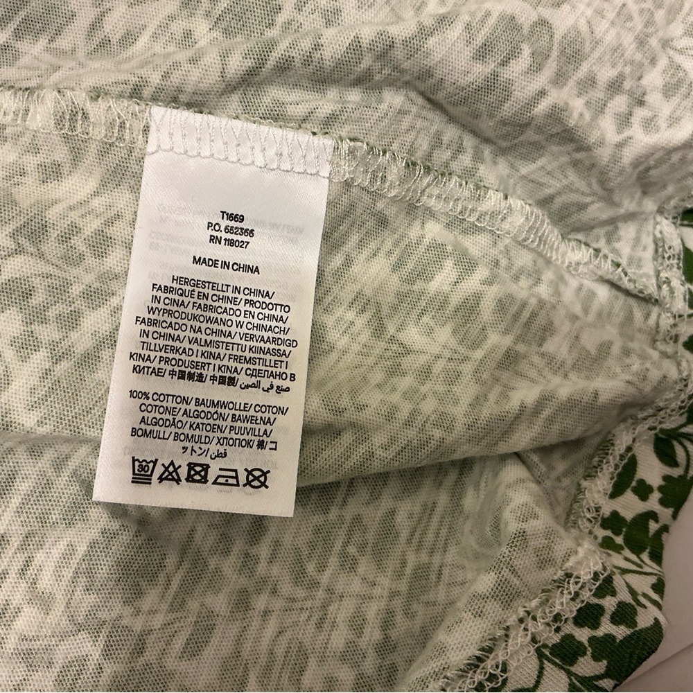 Boden Green Marina Jersey 100% Cotton Shirt Green Leaf Print Blouse - Picture 8 of 8
